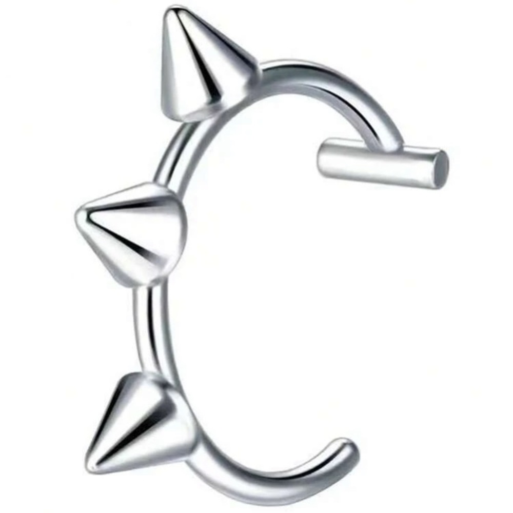 Stainless Steel Non Piercing Studded Lip Ring Festival Y2K Daring Charming